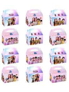 Mattel 12个/24个/套 卡通人物手办，K-POP，糖果盒装饰，原创收藏人偶，时尚派对装饰，情人节礼物，新年礼物，礼品包装 - 彩色 - 查看 2