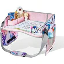 Bandeja de aje para Niños Pble Bandeja para ento Coce Mesa de Cputadora con Soporte para ad ajes por Carretera para Coce Aón - Rosa - Ver 1