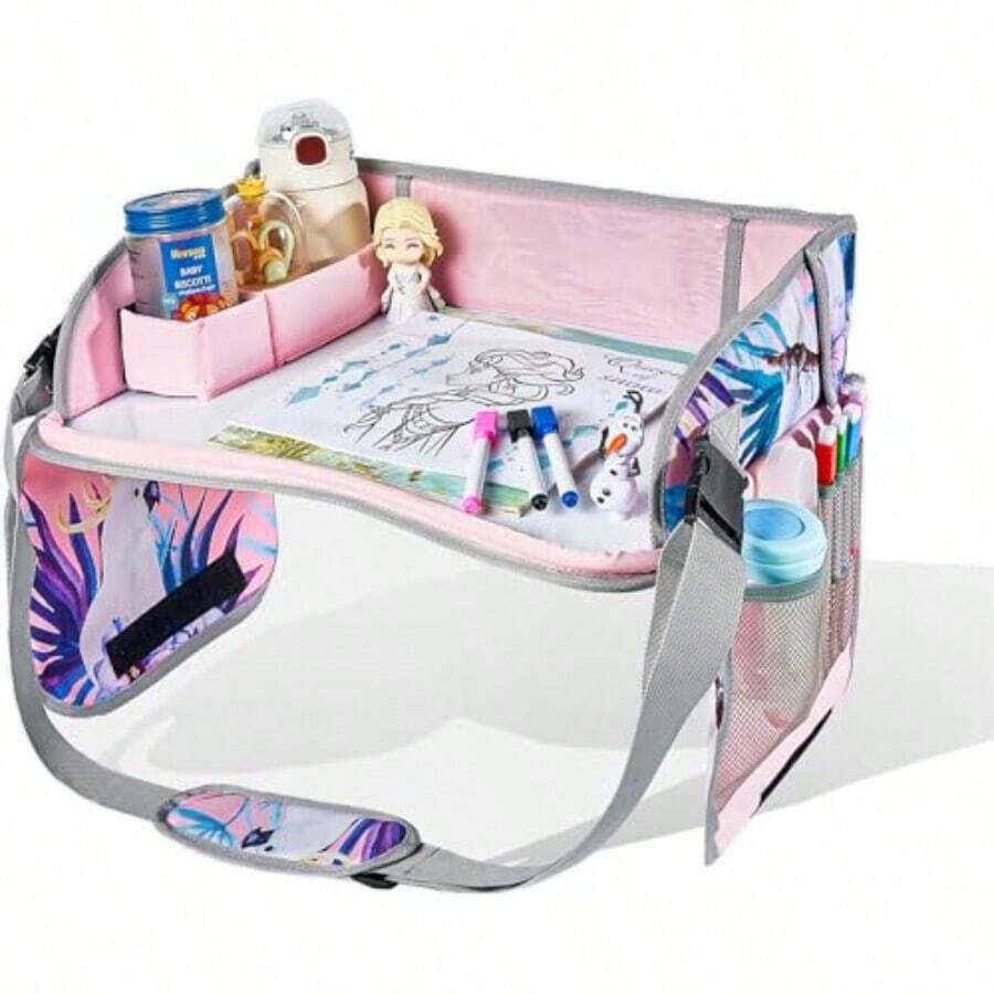 Bandeja de aje para Niños Pble Bandeja para ento Coce Mesa de Cputadora con Soporte para ad ajes por Carretera para Coce Aón - Rosa - Ver 1