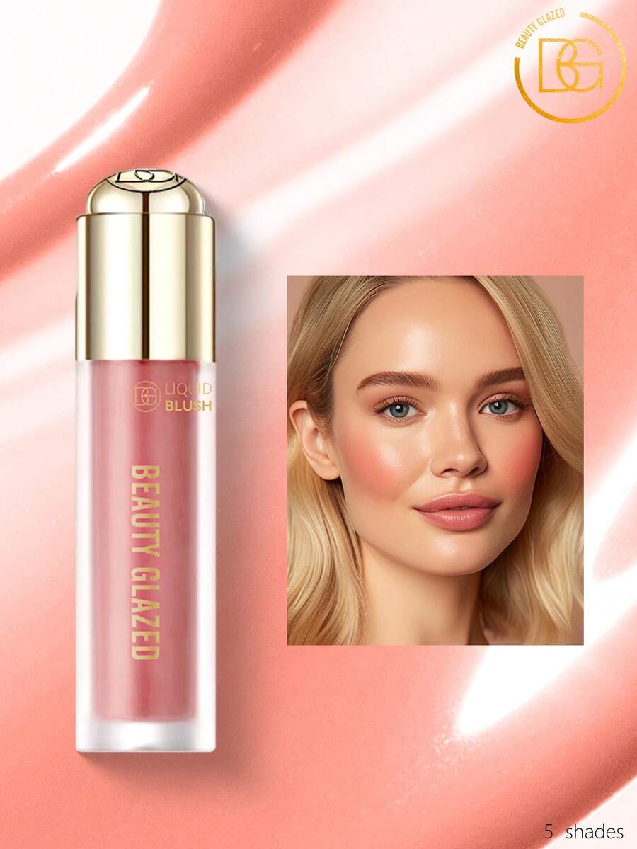 beauty glazed Phấn má hồng dạng lỏng, lớp nền lì, trang điểm dưỡng ẩm lâu trôi, lên màu chuẩn, chất phấn mịn mượt, dễ tán, độ che phủ nhẹ - Màu hồng nude - #105 - Xem 1