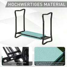 Kneeling Bench For Gardening, Foldable Garden Stool, Kneeling Aid With A Weight Capacity Of Up To 150 Kg, Made Of EVA Foam And Steel, Dark Green, 58 X 28 X 49 Cm, For Comfortable Work In The Garden. - Green - View 5