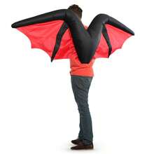 1pc Inflatable Demon Wings Costume, Unisex - Full Body Heart-Themed Fancy Dress, Suitable For Halloween, Carnival, Christmas And Various Events/Parties - Demon Wings - View 3