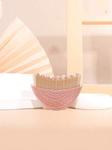 1支粉色淋巴轮廓刷 - 淋巴面部按摩刷，眼部和颈部护理刷，可用于化妆时修饰脸型、塑造面部线条，是一款专业的面部轮廓和护理工具 - 彩色 - 查看 1