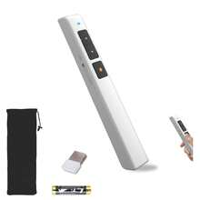 Presentador Inalambrico para Diapositivas, Control Remoto para Presentaciones, Conexión USB Plug & Play, Compatible con Office 365, Windows, Power Point, Prezi y más (Blanco) - Blanco - Ver 1