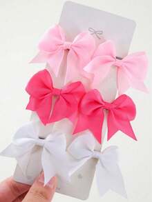 18pcs Colorful Fabric Bow Hair Clips, Cute & Versatile Hair Accessories Suitable For Daily Commute & Hairstyles, Minimalist & Elegant For Spring/Summer - Multicolor - View 2