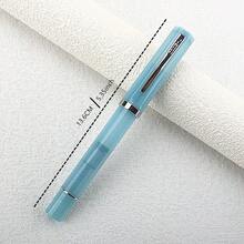 金豪58D透明亚克力旋转笔帽钢笔，学生书写笔 - 58D - 查看 2