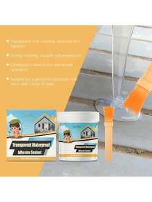 JUE FISH Transparent Waterproof Adhesive Kits 100g Powerful Sealant Effective Prevent Leak Long-Lasting Strong Adhesion Glue - 1 Item - View 5