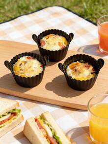 2/4pcs Air Fryer Baking Cups, Silicone Baking Pan, Muffin Cup Baking Cake Mold, Egg Tart Mold, Kitchen Accessories, Baking Tools, DIY Supplies - Multicolor - View 2