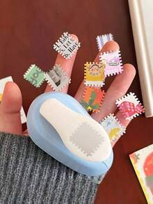 1pc Stamp Embossing Tool, Stamp Planner Hole Punch, Creative Handmade Embossing Tool, Scrapbooking Material Collecting Tool, Suitable For Scrapbooking, Paper Crafts And Gift Making, No Battery Required, Manual Hole Puncher (Random Color) - Multicolor - View 4