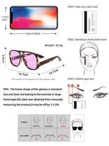 2pcs/Set Women's Round Large Frame High-Quality Personalized Minimalist Fashion Glasses, Suitable For Casual, Vacation, Travel, Party, And Daily Wear - 2pc Combo Pack - View 2