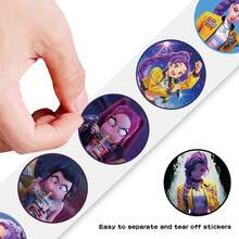 500pcs/Roll K-Pop Hunting Girls Band Sticker Party Favors, Sticker Collection, Hunting Girls Band Theme, Reusable Stickers, Self-Adhesive Tape, Themed Stickers, Craft Supplies - Multicolor - View 3