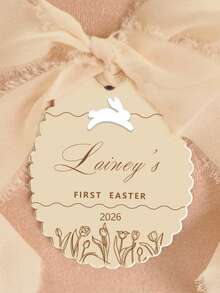 Thẻ tên giỏ quà Phục Sinh khắc laser cá nhân hóa, hình trứng Phục Sinh dễ thương, giỏ hình thỏ, thẻ quà tặng Phục Sinh, nhãn tên giỏ quà hình thỏ Phục Sinh tùy chỉnh. - Thẻ tên C-Lễ Phục Sinh - Xem 6