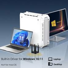 USB 3.0 WiFi 6E Triple-Band AX5400 Wireless Adapter (2.4G/5G/6G,573+2402+2402 Mbps) With Built-In Driver,WPA3,MU-MIMO,OFDMA,4x3dBi Antennas,Magnetic Base & 1m Cable - Windows 11/10 Only