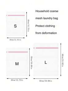 3 Pieces Mesh Laundry Bag With Zipper - Durable Laundry Protection Bag For Delicate Laundry Lingerie & Clothes - Ideal For Washing Machines Machine Washable Suitable For Delicate Items Underwear And Clothes - Gentle Cleaning Protector Underwear Storage Minimalist Style Zippered Mesh Pocket Dorm Room Essentials Clothes Organizer Closet Organization And Storage Bedroom - Nhiều màu - Xem 13