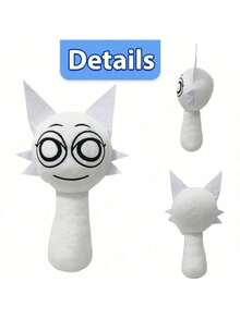 2026 New Flannel Sprunki Plush Toy Set  - Ultra Soft Stuffed Animals, Cute Collectible Dolls For Kids & Fans - Perfect Gift For Birthdays - trắng - Xem 2