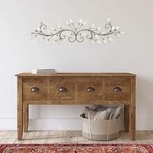 Stratton Home Decor - Decoracin de pared de hoja de metal cepillada para decoracin del hogar, decoracin de pared de metal hecho a mano para entradas y dormitorios, decoracin de pared tradicional - como se muestra en la figura - Ver 6