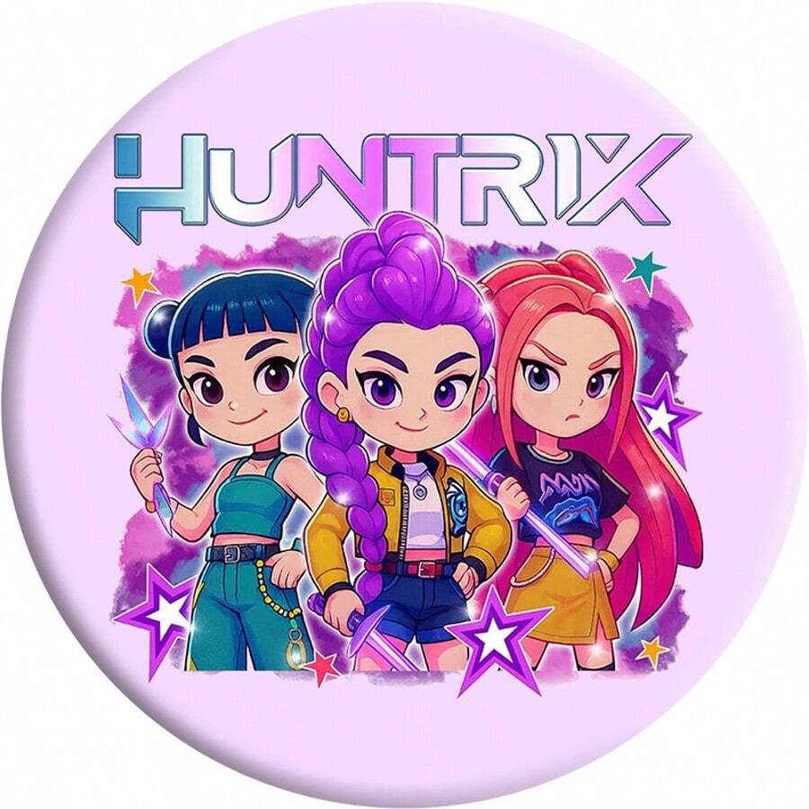 1pc HUNTRIX Witch Hunting Kpop Cartoon Metal Badge, Keychain, Mirror, Pendant, Accessories