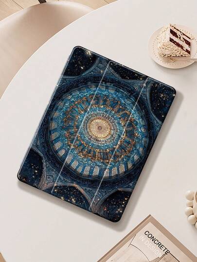 Artistic Dome Pattern Protective Case Compatible With IPad Air 4/5 10.9 Inches, IPad 7/8/9th 10.2 Inches, 10th Generation IPad, Built-In Pencil Case, Supports Automatic Sleep/Wake Cover, Compatible With Samsung Tab S6 10.4 Inches, Tab A9 11 Inches, Kindle Paperwhite 12th Gen 2024, Ins Glitter Style Protective Case, Valentine's Day, Simple Pattern, The Best Gift For Friends