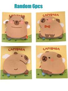 6/9/12/15 套水豚四合一多色圆珠笔，附赠可爱便签本和贴纸，卡通水豚便签本，适合作为生日礼物、奖品、派对礼品（随机） - 彩色 - 查看 17