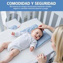 CYPNColchón para Cuna Viajera 99 x 66 x 5 cm Colchon para Corrales Plegable Colchon Cuna De Viaje con Funda Lavable Impermeable Hipoalergénico Antibacterial - Espuma de PoliuretanFashion - 219666707 - Ver 7