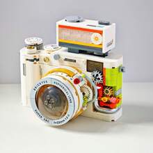 2026 New Compatible Building Blocks Mechanical Dual-Lens Retro Camera Assembly Handmade Model Adult Building Blocks Set, Toy Model, Decor, Gift For Birthday, Party - Multicolor - View 2