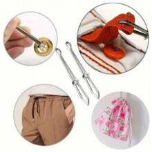 1pc Elastic Band Threader Clip For Sewing DIY, Belt Guide Needle Tool For Trousers - 彩色 - 查看 2