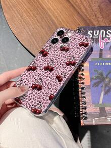 1个时尚流行的甜美粉色樱桃2D图案全包软TPU手机壳，兼容苹果17、16、15、14、13、12、11 Pro/Pro Max/Plus以及其他Galaxy机型，适合作为生日、新年、情人节、开斋节、复活节、愚人节礼物送给朋友、家人、同事、爱人。 - 無色 - 查看 2