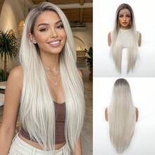 13x4 HD Lace Front Wig: Silky Long Ombre Brown – Undetectable Hairline, Breathable & Fluffy For Effortless Gorgeous Looks Synthetic Lace Wig - Multicolor - View 12