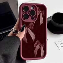 Wine Red Bow Heart Art Pattern Phone Case For Galaxy S25 S24 S23 S22 S21 Ultra Plus S20 FE A55 A54 A35 A15 Soft Cover. Holiday Phone Accessories. 17 Pro Max Case Minimalist New Style Holiday Gift Valentine's Day Gifts Valentine's Day Stitch Ldeal Holiday Present 16 Case 14 Case Clear Phone Case Waterproof Anti-Fall Scratch Resistant 15 Case Phone Cases  Case Custom Phone Case 17 Pro Case - 3 - 查看 10