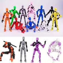 1pc Articulated Action Figure, 3D Doll Model Design, Multi-Joint Posable DIY Assemble Digital Portrait Desktop Decor Accessory. Includes Assorted Weapons As Christmas/Halloween Gift Box, Random Color Shipped - Multicolor - View 1