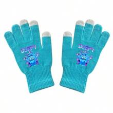 1 Pair Bestselling Demo Hunters Witch Hunting Themed Knitted Touchscreen Gloves, Warm For Autumn/Winter