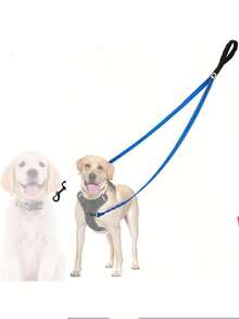 双点控制狗绳，可搭配防拉胸背带和训练绳使用，加粗反光牵引绳，可转换为单点控制，适合中大型犬。 - 彩色 - 查看 9