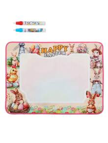 可重复使用的大型水彩画垫，复活节主题儿童水彩画布，清洁双手绘画早教玩具，亲子互动艺术启蒙水彩画布，复活节庆祝活动，儿童节派对礼物（男孩女孩皆宜） - 彩色 - 查看 12