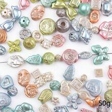 Śliczny naszyjnik z akrylowych koralików w kształcie kokardy, mały kwiatek, łańcuszek do telefonu komórkowego, wiszące akcesoria z linką wymieszaną z koralikami. Produkt jest używany do ręcznie robionych dekoracji, takich jak nakrycia głowy, ubrania, suknie wieczorowe, buty i kapelusze, wesela, Boże Narodzenie, rękodzieło itp. - Wielokolorowe - Zobacz 19