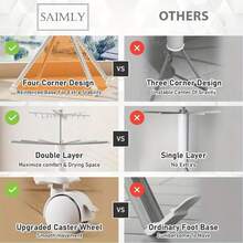 Pasta Drying Storage Racks - White - Double Layer - View 6