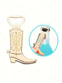 1/3/5件装金色金属靴形开瓶器，创意酒吧工具，适用于节日、婚礼、派对，可开啤酒和汽水瓶，是家用厨房工具和必备家居用品，也是情人节礼物。 - 金色 - 查看 5