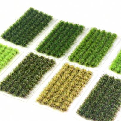 60Pcs Static Grass Tuft Model Terrain Scenery For Railway Train Landscape Garden Decor Diorama Kit