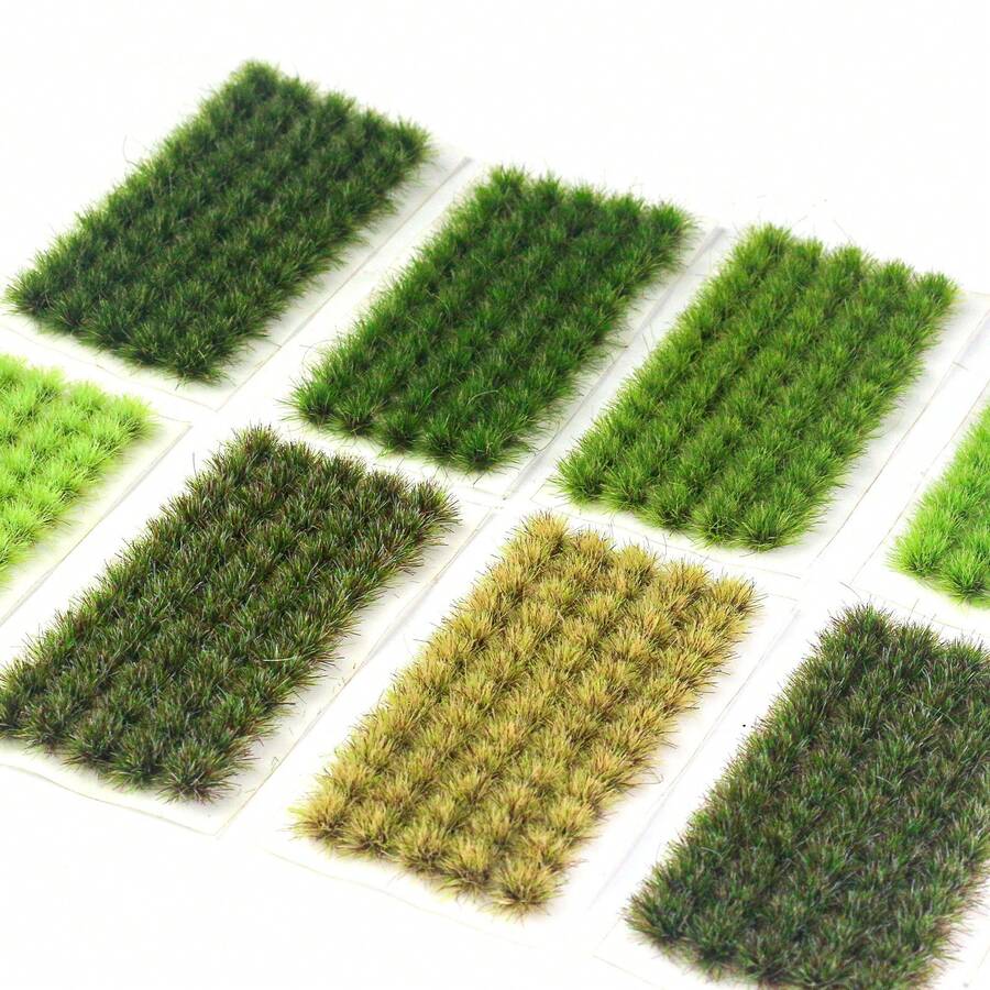 60pcs/140pcs Static Grass Tufts Model Train Landscape Garden Decor Diorama Set - As Photos - View 1