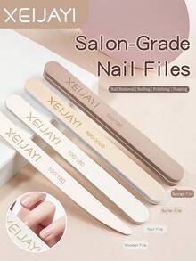 美甲磨砂条、指甲打磨条、海绵磨砂条、抛光条、塑形条、卸甲条、抛光条、美甲沙龙工具 - 彩色 - 查看 1