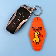 1个青蛙、鸭子、鹅动物塑料印花钥匙扣，可爱吊坠装饰品 - 彩色 - 查看 6