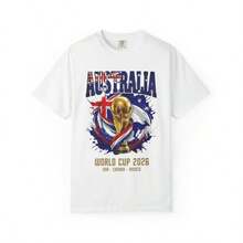Australia World Cup 2026 T Shirt Colors, Soccer Fan Tee, Football Shirt Unisex Gift For Coup - 白色 - 查看 1