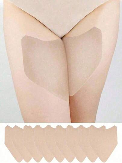 10pcs Anti-Friction Thigh Chafing Guards, Made Of TPU And Non-Woven Fabric, Self-Adhesive Invisible Thigh Protectors, Anti-Wear Protection Bands, Inner Thigh Anti-Chafing Pads, Breathable For Women, Sweat-Absorbing And Comfortable, Prevent Friction, Suitable For Running, Cycling, Sports And Other Activities.