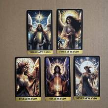 Angel Tarot Cards For Accurate Divination And Simple Tarot Reading, Suitable For Beginners, Family Gatherings, Entertainment Games, Game Gifts, Card Games, Party Board Games, Couple & Friend Interaction Games, Truth Or Dare Card Games, Leisure Games, Portable Cards, Friend Gathering Board Games, Holiday Travel Entertainment Games, Couple Card Games - Multicolor - View 6
