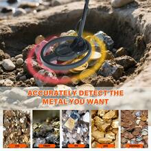 1 Pc MD-5090 Professional Underground Metal Detector, High Precision Treasure Hunter, Battery Powered, Aluminum Alloy + Plastic Construction, ≤36V, Batteries Not Included. Detects: Gold, Silver, Copper, Iron - Orange - View 2