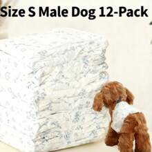 10pcs/Pack XS Disposable Male & Female Dog Diapers & Pee Pads, Super Absorbent Leak-Proof Pet Hygiene Pants For Incontinence, House Training & Travel Use, Suitable For Teddy & Small Breed Dogs, Please Check Size Chart Before Purchase - Blue and White - View 11