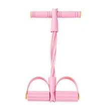 1pc Latex 4-Tube Resistance Band, Elastic Yoga Stretch Band, Comprehensive Fitness Training, Green, Home & Gym Resistance Training Equipment