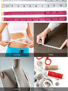 12 piezas/4 piezas/2 piezas Cinta métrica suave multifuncional para medir el Body, cinta para coser, tela, cintura, cinta métrica mini de 150 cm/60 pulgadas de múltiples colores (color aleatorio). Cinta métrica para medir el Body, pérdida de peso, cinta métrica métrica, cinta para medir prendas, cinta suave para medir el busto y la cintura, cinta métrica portátil para múltiples escenarios, medir la pierna, conveniente para uso doméstico - Multicolor - Ver 5