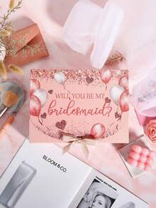 10pcs Bridesmaid Proposal Gift Box With Ribbons, Size 7.87 X 10.6 Inches, Theme "Will You Be My Maid Of Honor?", Suitable For Weddings, Bridal Showers, Birthday Parties And Other Occasions - Multicolor - View 2