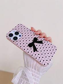 1 chiếc ốp lưng điện thoại TPU chống sốc màu hồng mờ, chất liệu giả da, thiết kế tối giản với nơ và trái tim màu đen, tương thích với iPhone 17/16 Air/17 Pro/17 Pro Max, 16/16 Plus/16 Pro/16 Pro Max, 15/15 Plus/15 Pro/15 Pro Max, 14/14 Plus/14 Pro/14 Pro Max, 13/13 Pro/13 Pro Max, 12/12 Pro/12 Pro Max, 11/11 Pro Max, X/XS/XR/XS Max. Một món quà Valentine ý nghĩa dành cho bạn gái/bạn trai. - Nhiều màu - Xem 3