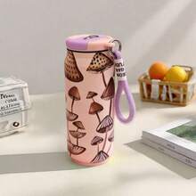 Stainless Steel Thermal Bottle With Creative Print And Modern Portable Thermal Water Cup, 600ml, 902 - Rosa - View 1